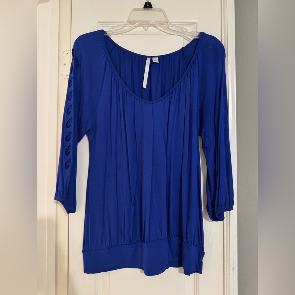 LC Lauren Conrad Royal Blue Blouse
